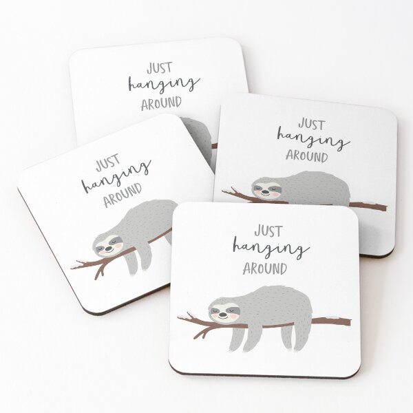 Item preview, just hanging around cute sloth design designed and sold by Stacycooke.