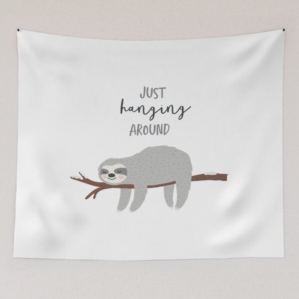 Item preview, just hanging around cute sloth design designed and sold by Stacycooke.