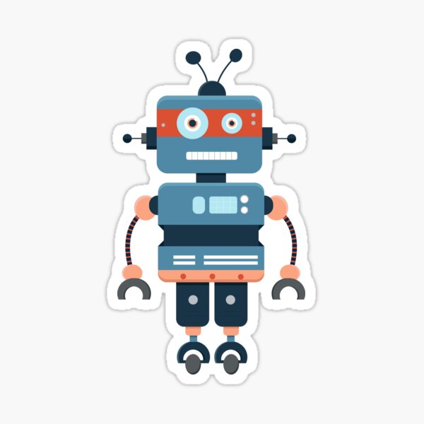 Robot Sticker for Sale by stickersbyaddis