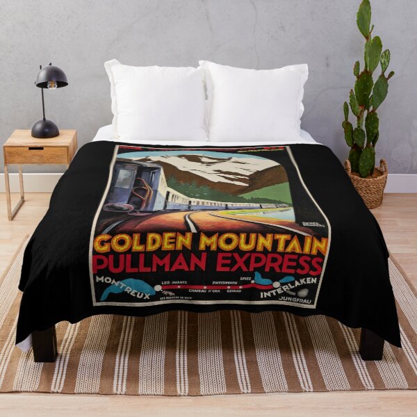 Item preview, retro Golden Mountain designed and sold by CorasPosters.
