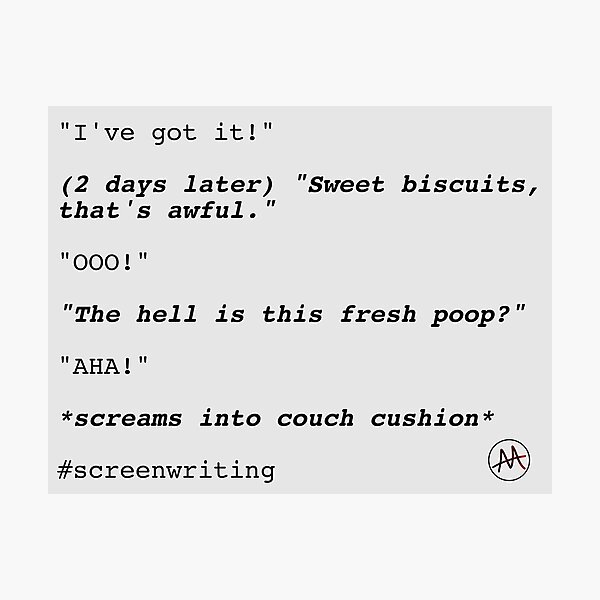 Item preview, #SCREENWRITING designed and sold by AskewViewArt.