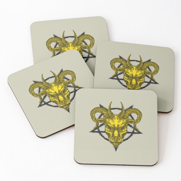 Item preview, Yellow Devil Goat And Pentagram  designed and sold by Mustard Prophet.