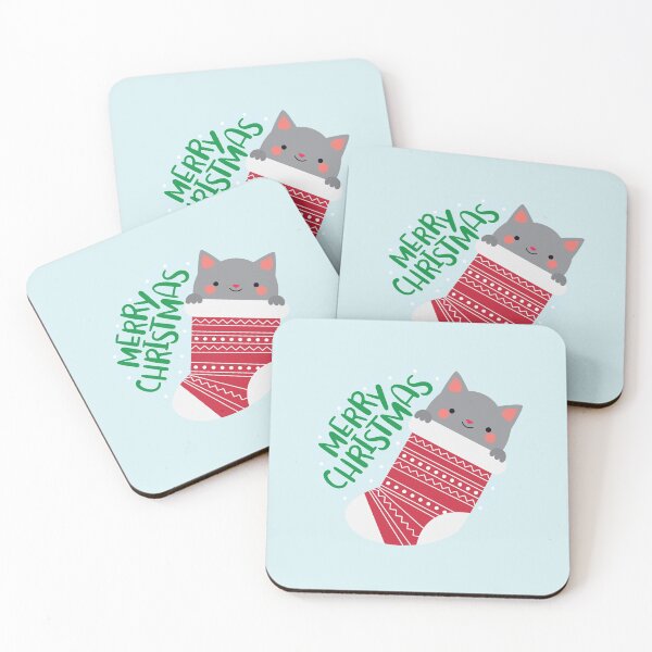 Item preview, Christmas Kitty in Stocking designed and sold by HeraAndKosmos.