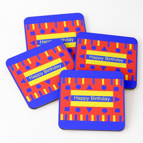 Item preview, Happy Birthday with fun shapes designed and sold by Rachel the Artist .