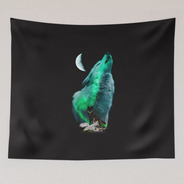 Item preview, Aurora Boralis Wolf Howling designed and sold by Diana Shively.