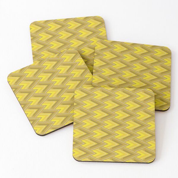 Item preview, Moving Forward Geometric Pattern – Yellow designed and sold by RoguePatterns.