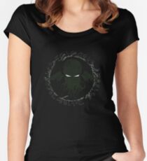 In his house at R'lyeh dead Cthulhu waits dreaming Women's Fitted Scoop T-Shirt