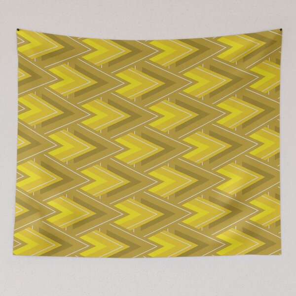 Item preview, Moving Forward Geometric Pattern – Yellow designed and sold by RoguePatterns.