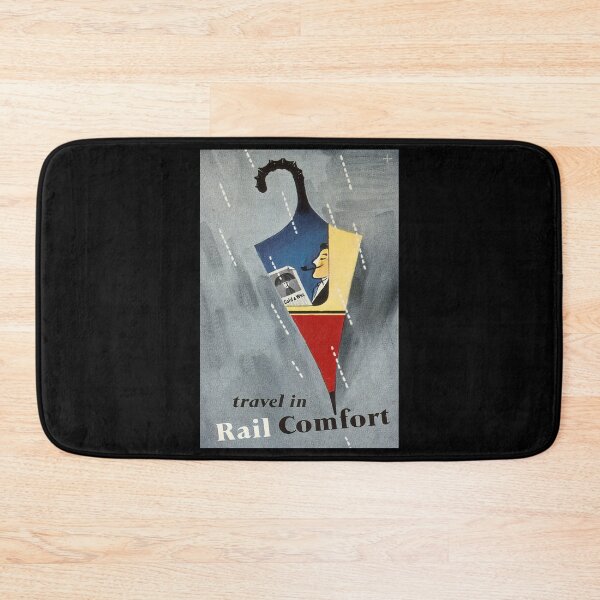Item preview, retro Travel in rail comfort designed and sold by CorasPosters.