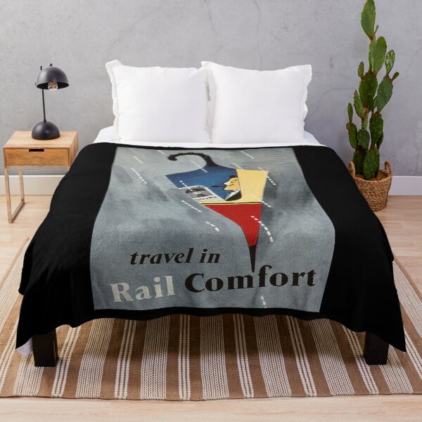 Item preview, retro Travel in rail comfort designed and sold by CorasPosters.