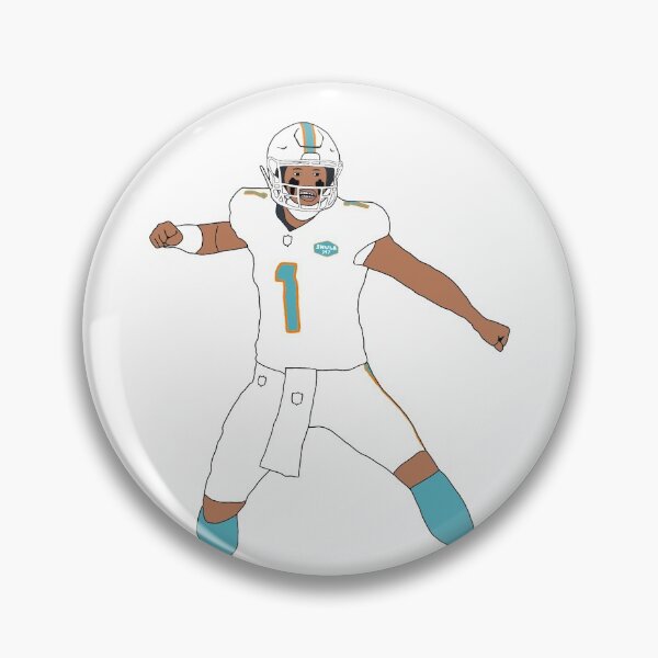 Aperçu de l'œuvre Miami Dolphins Tua Tagovailoa Célébration du touché de la première carrière créée et vendue par phinsup.