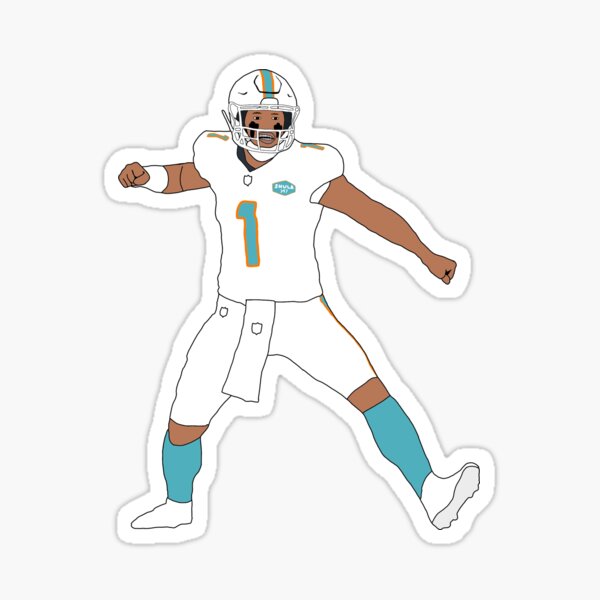 'Miami Dolphins Tua Tagovailoa First Career Touchdown Celebration' Sticker  for Sale by phinsup