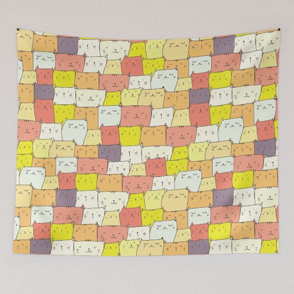 Item preview, Cute Cats Colorful Pattern designed and sold by SAVWIS.