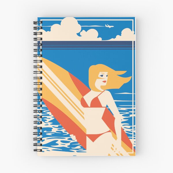 Item preview, Art Deco The Dreamer`s Lover On The Beach Surf Board designed and sold by 108dragons.