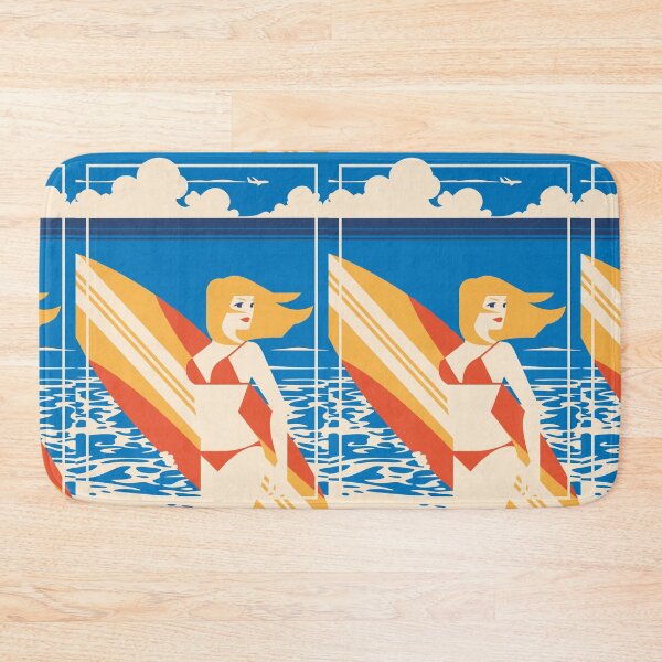 Item preview, Art Deco The Dreamer`s Lover On The Beach Surf Board designed and sold by 108dragons.