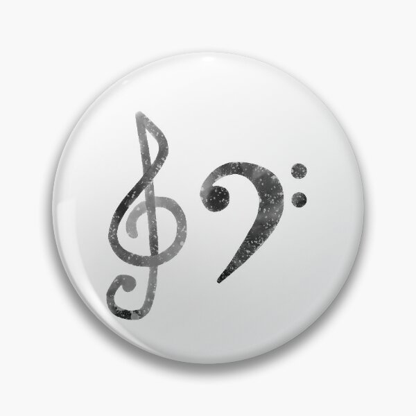 Item preview, Bass and Treble Clef Watercolor designed and sold by Tara Barnaba.