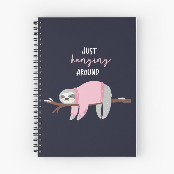 Item preview, pink cute sloth hanging around designed and sold by Stacycooke.