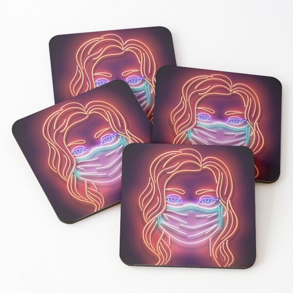 Item preview, Glow Beautiful Girl with Face Mask Protective designed and sold by lissantee.