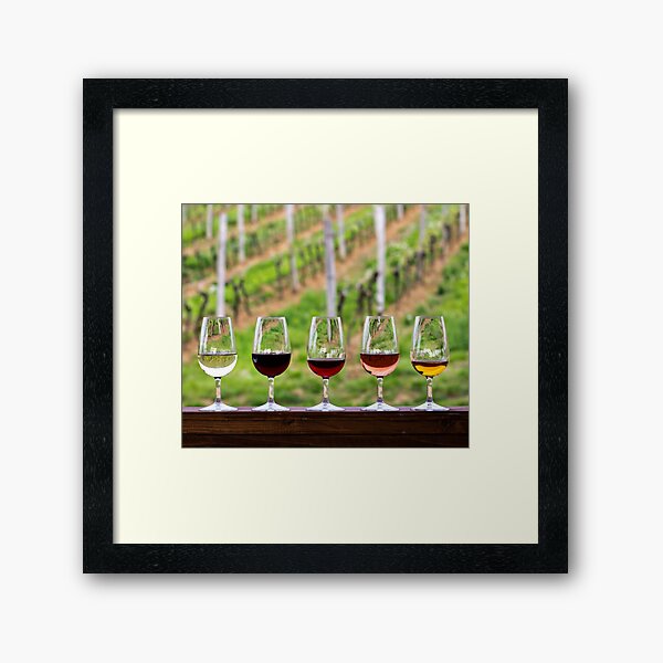 Item preview, Wine glasses - wine tasting in the vineyard designed and sold by wineandwords.