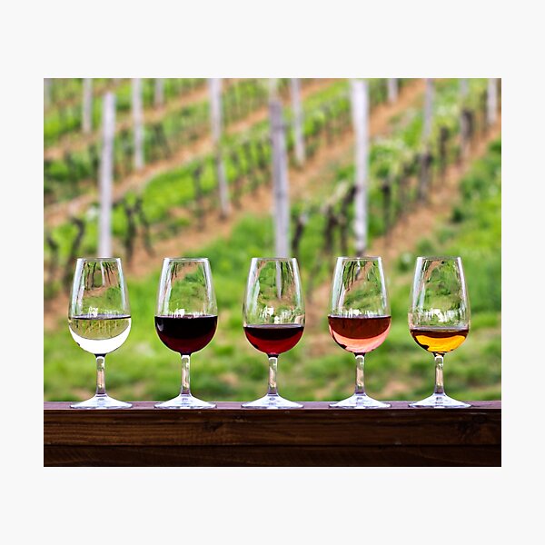 Item preview, Wine glasses - wine tasting in the vineyard designed and sold by wineandwords.