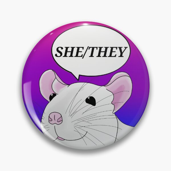Item preview, She/They Pronoun Rat (Bisexual Flag) designed and sold by secondhandheals.
