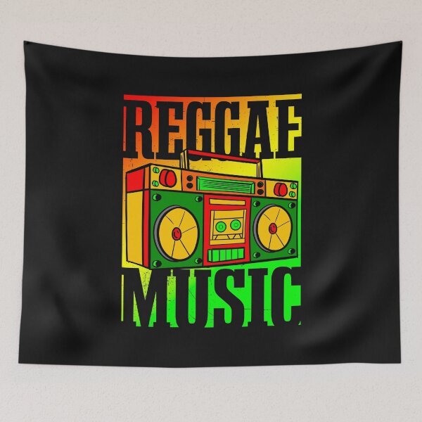 Item preview, Reggae Music Boombox Vintage Vinyls Jamaican Gift designed and sold by Músico Ilustre.