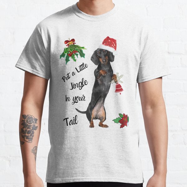 Christmas Jingle Tail Live Dachie-dtt Classic T-Shirt