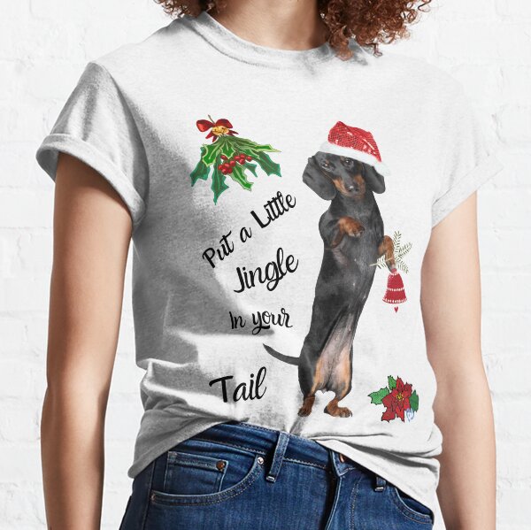 Christmas Jingle Tail Live Dachie-dtt Classic T-Shirt