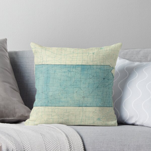 Item preview, Kansas State Map Blue Vintage designed and sold by HubertRoguski.