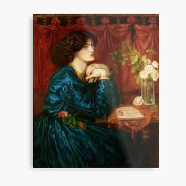 Jane Morris, The Blue Silk Dress Metal Print