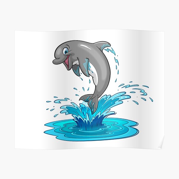 Dolphin Animated Posters for Sale | Redbubble