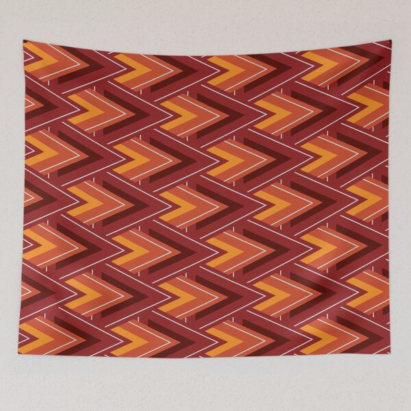 Item preview, Moving Forward Geometric Pattern – Orange designed and sold by RoguePatterns.
