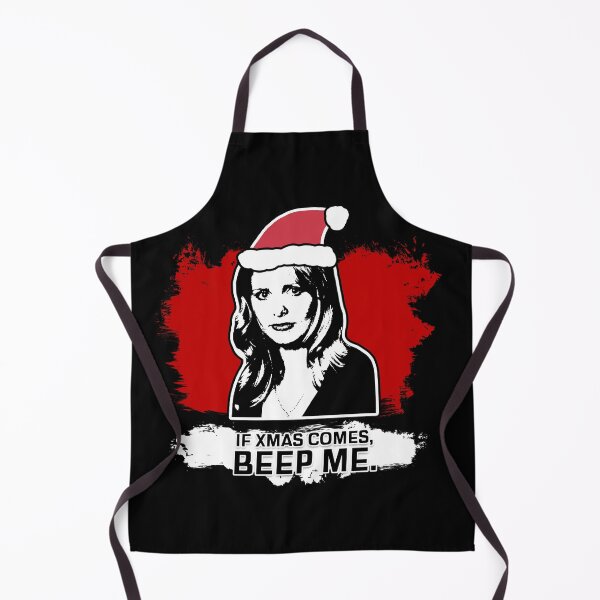 Item preview, "If Xmas Comes - Beep Me" Buffy Christmas Card Design in Red designed and sold by Vixetches.