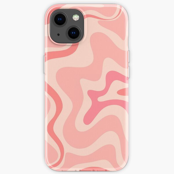 Liquid Swirl Retro Contemporary Abstract in zartem Blush Pink iPhone Flexible Hülle