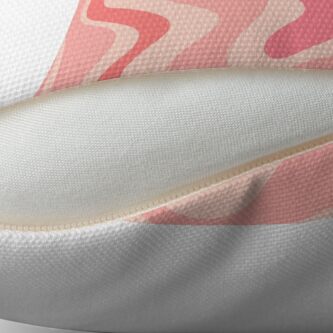 Alternate view of Liquid Swirl Retro Contemporary Abstract in Soft Blush Pink Throw Pillow