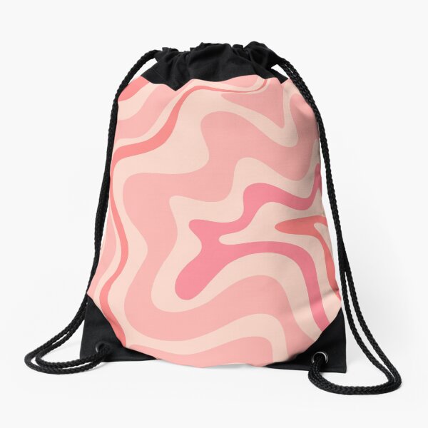 Aperçu de l'œuvre Liquid Swirl Retro Contemporary Abstract en Soft Blush Pink créée et vendue par kierkegaard.