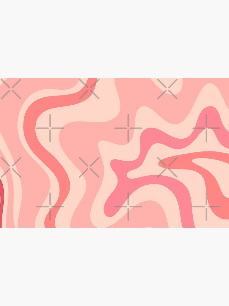 Retro Liquid Swirl Abstract Pattern in Double Y2K Pink Laptop & iPad Skin  by Kierkegaard Design Studio