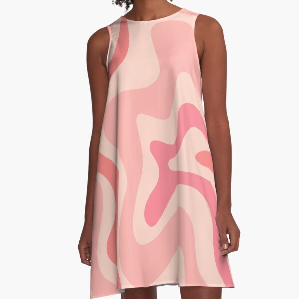 Artikel-Vorschau von Liquid Swirl Retro Contemporary Abstract in Soft Blush Pink, designt und verkauft von kierkegaard.