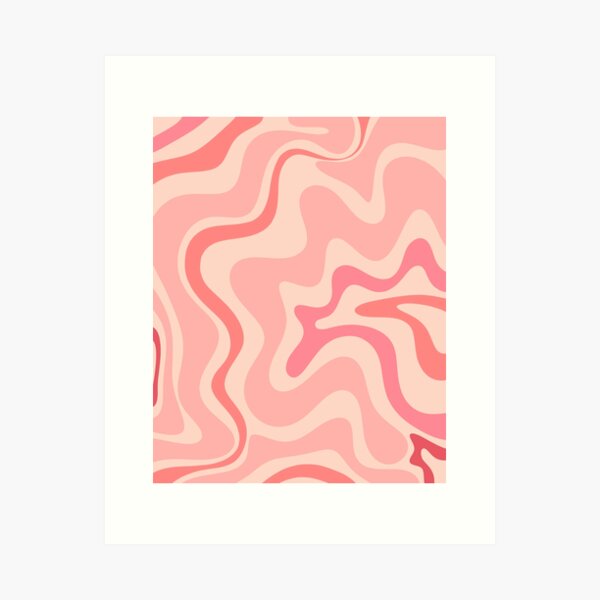 Item preview, Liquid Swirl Retro Contemporary Abstract in Soft Blush Pink designed and sold by kierkegaard.