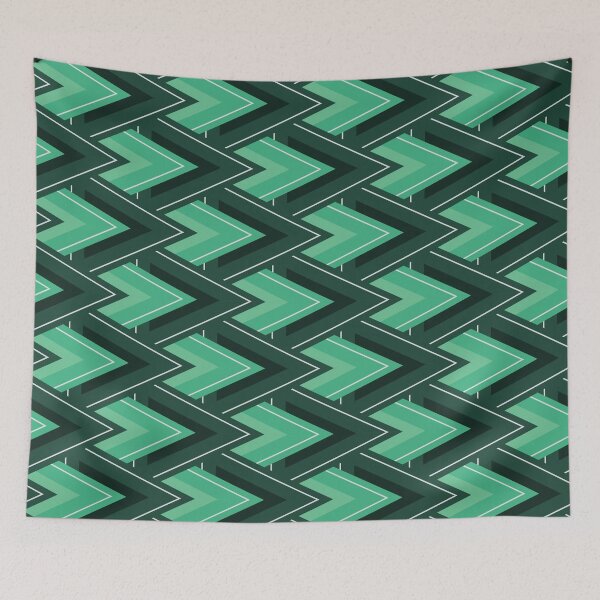Item preview, Moving Forward Geometric Pattern – Green designed and sold by RoguePatterns.