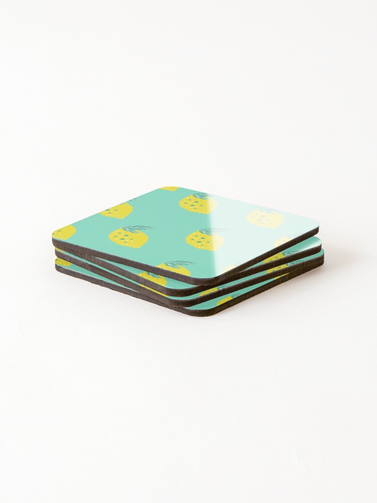 Thumbnail 4 of 5, Coasters (Set of 4), Lemon Pattern designed and sold by Polycare.