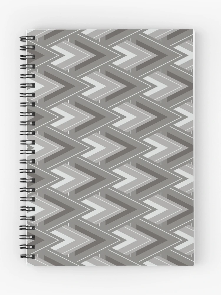 Thumbnail 1 of 3, Journal, Moving Forward Geometric Pattern – Gray designed and sold by RoguePatterns.