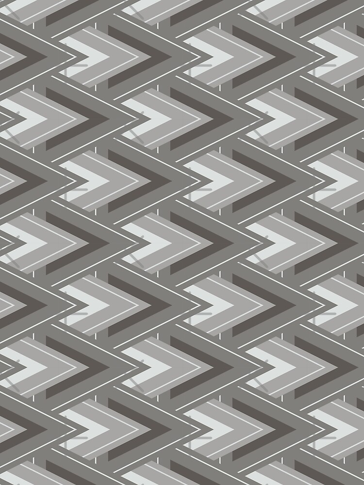 Thumbnail 3 of 3, Scarf, Moving Forward Geometric Pattern – Gray designed and sold by RoguePatterns.