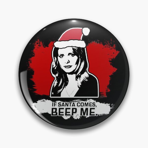 Artikelvorschau, "Wenn der Weihnachtsmann kommt - Beep Me" Buffy Weihnachtskarten-Design in Rot entworfen und verkauft von Vixetches.