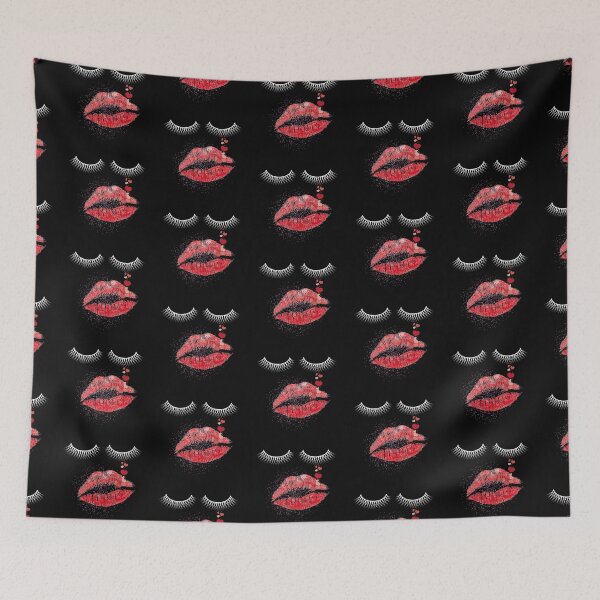 Item preview, Valentine Love Heart Kisses Sparkle Glitter Lips Lookface designed and sold by Drnksuzys.