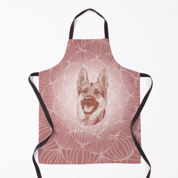Item preview, German Shepherd Pink Blush Smiling Face "I love you too" designed and sold by DuFauna.