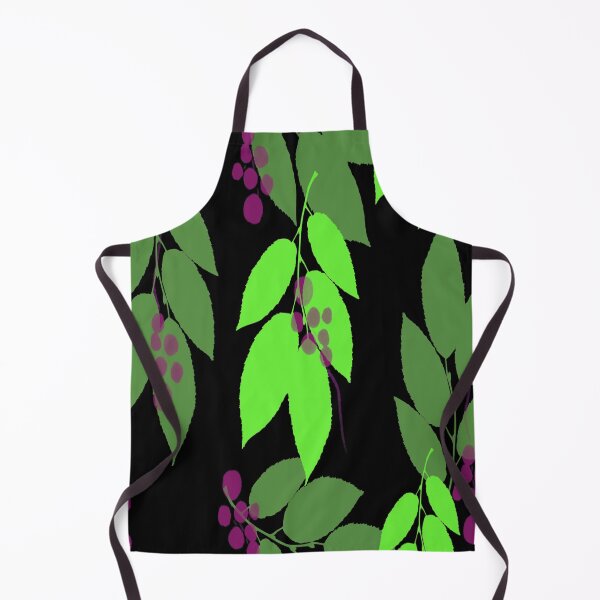 Item preview, Purple Berries and Green Leaves on Black designed and sold by AlteredAtelier.