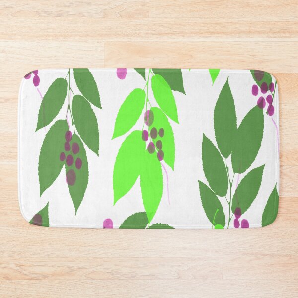 Item preview, Purple Berries and Green Leaves on White designed and sold by AlteredAtelier.