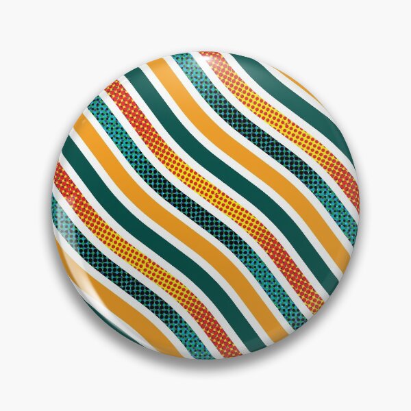 Artikelvorschau, Pop Art Waves Bio-Muster - Teal & Orange entworfen und verkauft von RoguePatterns.