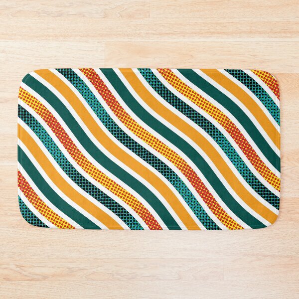 Item preview, Pop Art Waves Organic Pattern – Teal & Orange designed and sold by RoguePatterns.
